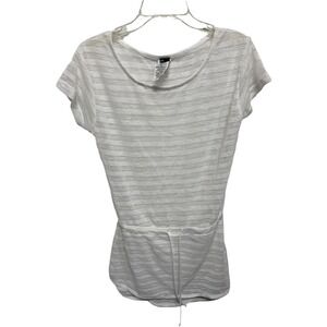Oakley Swim Coverup Semi Sheer White Short Sleeve Size Medium Vacation Beach